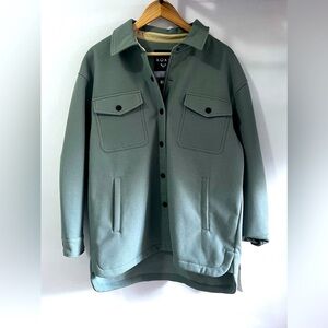 Roxy Textured Jacket Lined Green  Size M